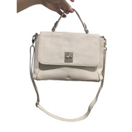 PUTIH Preloved ivory white Louis Quatorze bag Party bag tote bag Branded sling bag Genuine Leather W