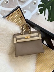 Hermes Birkin 25 Etoupe Ghw 大象灰金扣 Togo