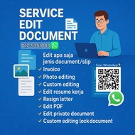 Service Edit Document/ PDF/ Slip/ Invoice/ Photo (Private)