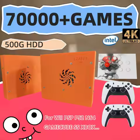 Dual System Plug and Play On TV Game Console M8 Pro I3-3110M 1T HDD 70000+Games For Wii PS2 N64 PSP 