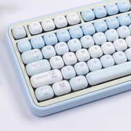 Blue Meow Key Cap MOG Round Height Magnetic Switch MAC Thermal Sublimation MU68 Fire68 98 99 104108