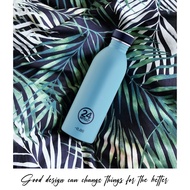 Italy 24Bottles Lightweight Cold Water Bottle 500ml-Mist Gray Blue