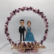 只限香港客戶 婚禮佈置、婚禮禮物 — 真人版公仔婚禮花圈LED燈