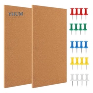 Cork Board Bulletin Board, Small Rectangular Pin Board for Wall, Self-Adhesive Cork Board for Office