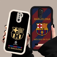 HK-20 FC Barcelona Shockproof Casing for Black and White Silicone OPPO Reno 8T F11 2F A9 2Z A5 2020 
