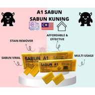 🔥4 x 80g🔥 A1 SABUN GANSO SABUN SABUN ECO LAUNDRY SOAP SABUN CHEAP SABUN YELLOW SABUN RM2 KUNING