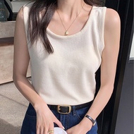 Women's 20s and 30s loose-fit inner waffle fashion sleeveless nasi