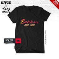 Men's Distro BATIK AIR T-Shirt - Indonesian Air Batik Airplane T-Shirt KAGE T-SHIRT