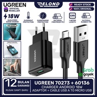 Ugreen Android Charger 18W Adapter + Micro USB Cable
