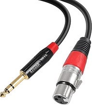 XIUZEN XLR to 1/4 Cable, Balanced XLR Female to 1/4 Inch 6.35mm TRS Stereo Jack Interconnect Cable X
