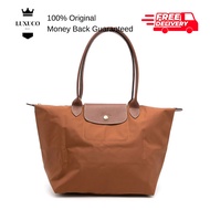 [Luxuco] Longchamp Le Pliage L Original Shoulder Bag Tote Cognac Brown