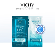 Vichy Mineral 89 Fortifying Mask | Fresh-mix Sheet Mask with Hyaluronic Acid &amp; Micro-Alginate Fiber for Sensitive Skin