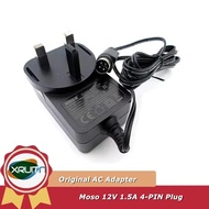 Genuine MOSO 12V 1.5A 4 PIN Power Adapter Charger For Hikvision Video Recorder CWT KL-AD3060VA SW-52