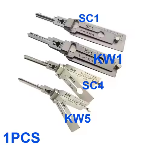KW5 KW1 SC4 SC1 2-in-1 Lishi Lock Pick Opens Key Decoder Master Key Set of Pick Lock Picking Kits