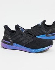 adidas 愛迪達ULTRABOOST 20 跑步鞋 美國9.5 英國9號黑色藍底eg1341