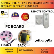 Alpha Ceiling Fan PC Board Remote Control IR/3S-FT IR/4S-FT RENO 699