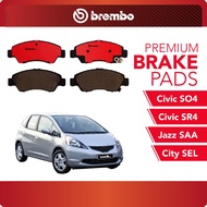 BREMBO NAO Front Pads (1 set) - Compatible with H/D City SEL, Jazz Saa, H/D Civic SR4, H/D Civic SO4
