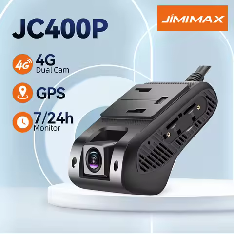 JIMI JC400P GPS Dash Camera 4G Wifi Hotspot 2 CH Live Stream Video Cut-Off Fuel Car Recorder 450mAH 