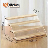 Cosmetic Shelf Acrylic Shelf/ 2, 3, 4 Tier Display Jossi Wood Working Acrylic Shelf Rack