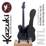 Kazuki BKZ-NTL กีตาร์ไฟฟ้า ทรงเทเล 22 เฟรต บอดี้ไม้เบสวู้ด คอไม้เมเปิ้ล ปิ๊กอัพซิงเกิลคอยล์ 2 ตัว เค