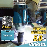 Makita Dtw300 Cordless Impact Wrench Brushless With 2 Battery And Case