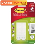 3M Command 17201 Medium Picture Hanging Strip 5kg | Gantung Gambar 5kg | 相框无痕挂钩 5公斤 3m hook 3m comma