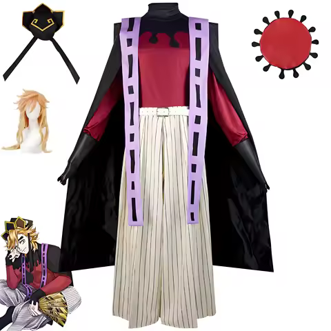Demon Doma Douma Cosplay Costume Wig Fan Sets Kimetsu No Yaiba Outfit Halloween Anime Douma Kimono f