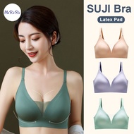 (SG InStock) Japan Suji V Neck Mesh Seamless Latex Bra (Seamless. Strapless. Sports) - TSB17