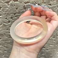 高品一口糖珍珠光巴西天然瑪瑙手鐲 56+ 櫻花瑪瑙 瑪瑙手鈪 瑪瑙手串 玉髓 水沫玉 岫玉 翡翠 水晶手鏈 水晶洞 水晶手鐲 天青凍