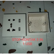USB SOCKET 5V & STOP BOX 220VOLT