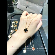 【Pawnable】 (Vca)Van Cleef/(Vca)Van Cleef Black Agate Gold Medium Four-Leaf Clover Pendant/Necklace