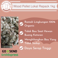 Wood Pellet Lokal / Pelet Kayu Lokal Alas Kandang Kucing Kelinci 1 kg