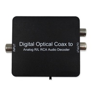 Digital to Analog Audio Decoder Optical Toslink Coxaial in 3.5mm jack L/R RCA out Converter support 
