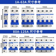 Zhengtai Air Switch Circuit Breaker NXB Air Open 1P Small 2P Mini 3P4P Household D-Type Three-Phase 