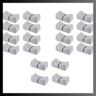 20Pcs 24mmx11mmx10mm Console Mixer Slider Fader Knobs Replacement for Potentiometer Gray Knob Black 