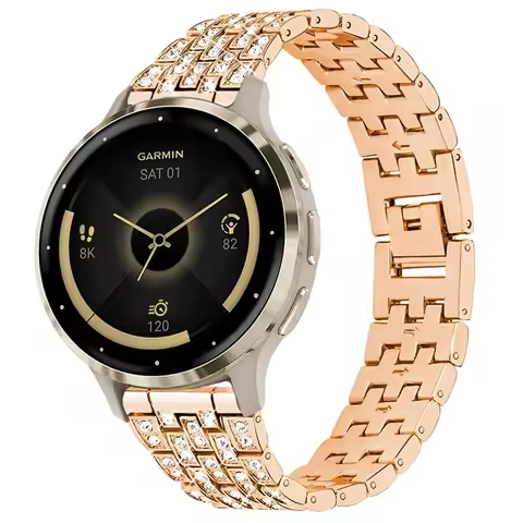 For Garmin Venu 3S Diamond Metal Bracelet For Garmin Vivoactive 4S Vivomove 3S Strap for garmin venu