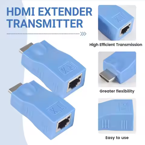 T80C! HDMI to RJ45 Network HDMI Repeater 2 PCS HDMI Extender Transmitter and Receiver Network