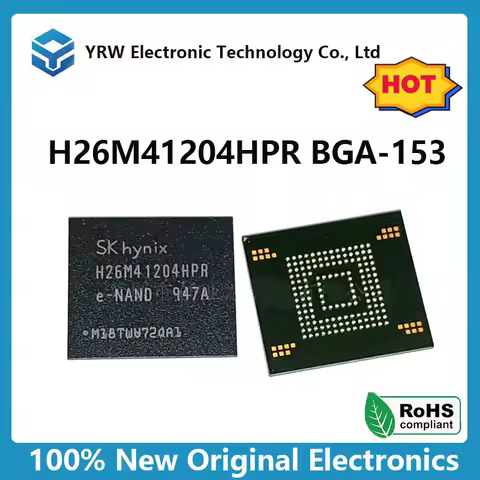 100% NEW Original H26M41204HPR H26M41208HPR BGA-153 Version 5.1 8GB EMMC memory chip IC
