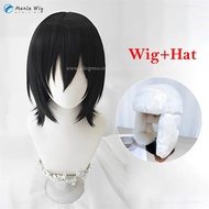 Bungo Stray Dogs Fyodor Dostoevsky Short Black Cosplay Wig Heat Resistant Synthetic Hair Perucas Cos