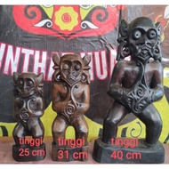 KAYU Dayak Pantak Dayak Dayak Model Must Ironwood Statue
