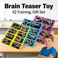 Toy Gift Puzzle Brain Teaser IQ Game Set Puzzle 8pcs Unlocking Metal Wire Metal Puzzle