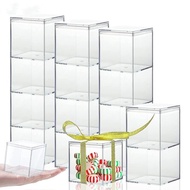 3Pc Minimalist Transparent Plastic Wedding Candy Storage Box Small Case Beads Earrings Jewelry Anti-