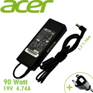 Acer Adapter 19V4.74A หัวแจ๊คขนาด5.5*1.7mm./ Aspire 90W. V7-482PG V7-582PG Aspire C22-865 4745 Ultrabook Spin SP515-51GN Spin NP515-51 สายชาร์จ อะแดปเตอร์ สายชาร์จโน๊ตบุ๊ค สายชาร์จacer
