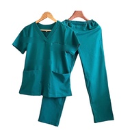SPA UNIFORM/GREEN COTTON WOMEN'S BAG SET