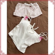 [meoo] Women's Pajamas Csole Ribbon Lace Sweet Women's Pajamas m Fit Sexy Two-Piece Set