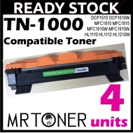 4x TN-1000 TN1000 Compatible With Brother HL-1110 DCP-1510 MFC-1810 MFC-1815 HL-1210W DCP-1610W HL-1