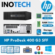 HP PC ProDesk 400hp 600/ 800 G3 SFF Intel Core i3/ i5/ Quality Second Hand i7 Gen 6/