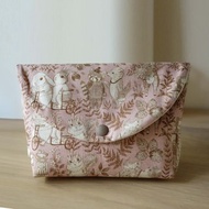 【Yukiemon公園】化妝包 雜物包 收納袋 兔 貓 狸貓