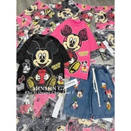 SA Set of MICKEY JEANS WITH VIP Sequins, FREESIZE From 47KG - 65KG, high quality Guangzhou PRODUCTS,