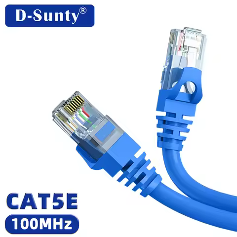 Cat5e Ethernet Cable Bulk Blue Round CCA UTP LAN Network Wire Indoor Use RJ45 for PC Laptop Router S